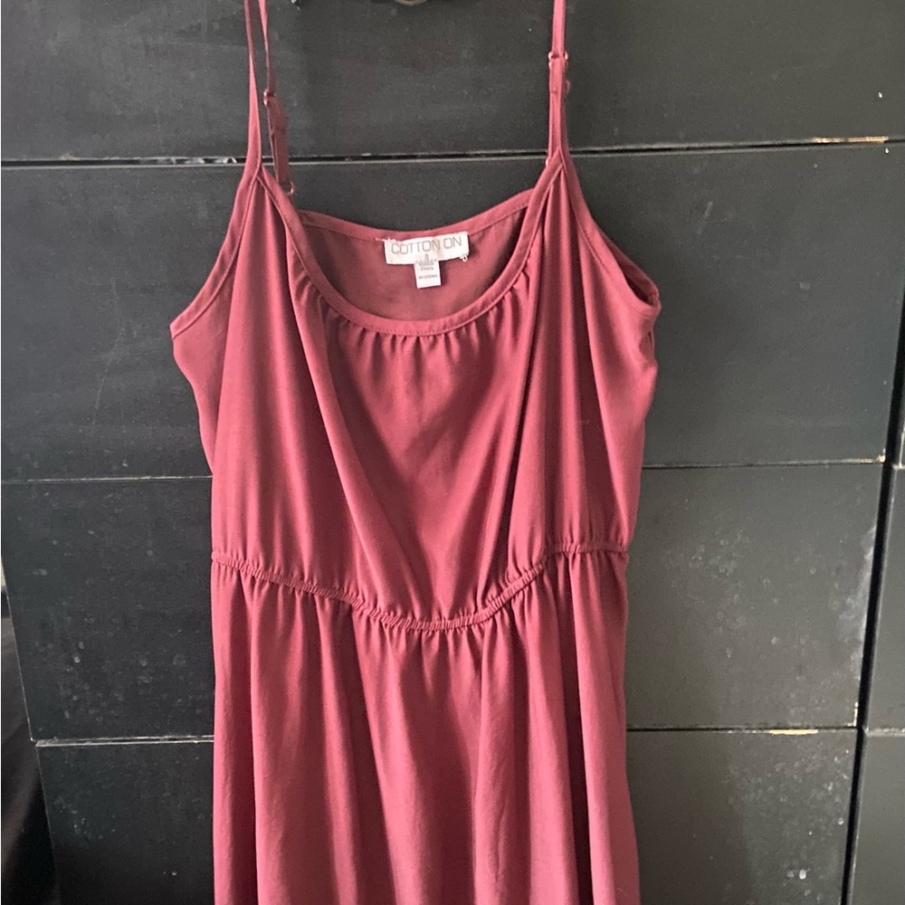 Maroon high low dress